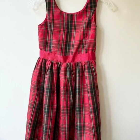 girls plaid taffeta Christmas winter dress - Picture 1 of 8